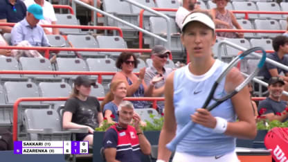 HIGHLIGHTS: V. Azarenka def. M. Sakkari; Montreal R3