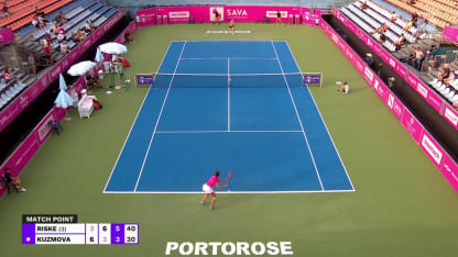 MATCH POINT: A. Riske def. V. Kuzmova; Portoroz 2R