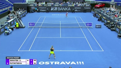 MATCH POINT: I. Swiatek def. Y. Putintseva; Ostrava 2R
