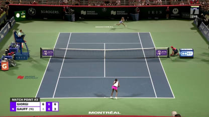 MATCH POINT: C. Giorgi def. C. Gauff; Montreal QF