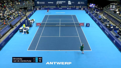 MATCH POINT: J. Brooksby def. B. van de Zandschulp; Antwerp 2R