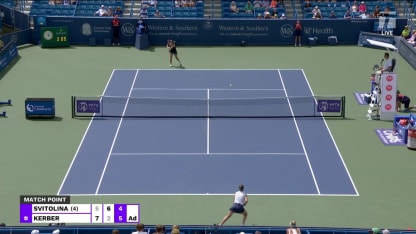 MATCH POINT: A. Kerber def. E. Svitolina; Cincy 2R