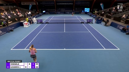 MATCH POINT: E. Alexandrova def. S. Vogele; Luxembourg 1R