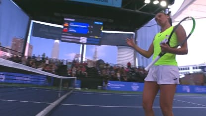 MATCH POINT: S. Sorribes Tormo def. S. Zhang; Cleveland QF