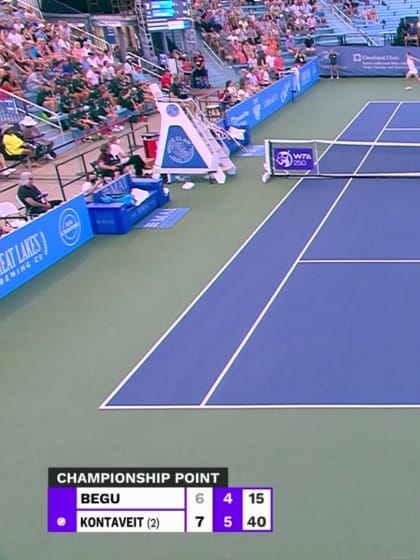 MATCH POINT: A. Kontaveit def. I. Begu; Cleveland F