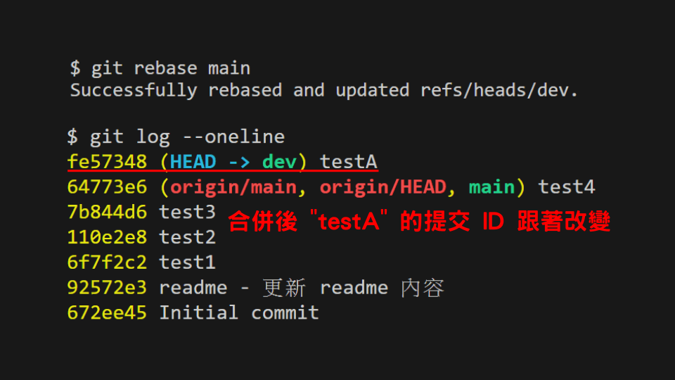 git rebase 的合併