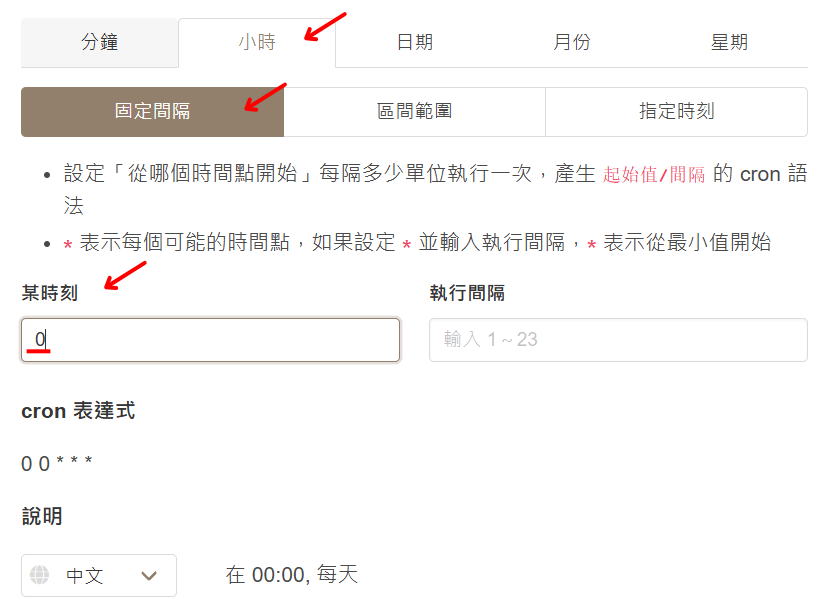 一到三月的一號，00:00 執行排程