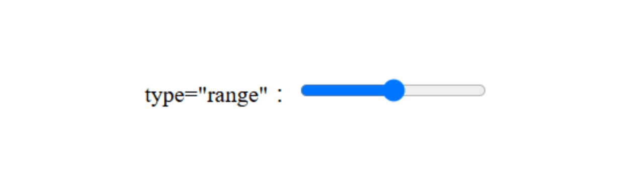 type="range":滑桿式數字輸入