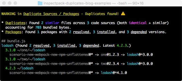 scenario 3.b default DuplicatesPlugin report