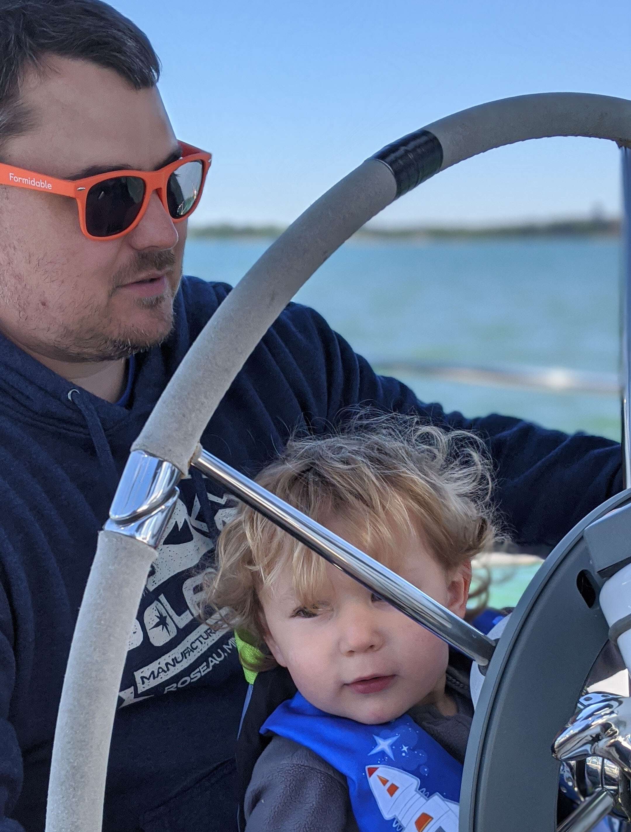 Charlie and family on the water