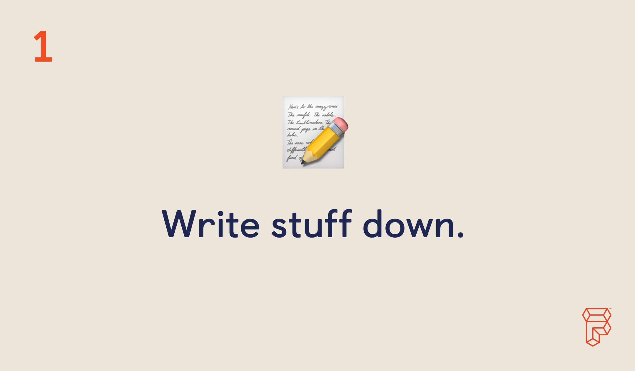 Write Stuff Down