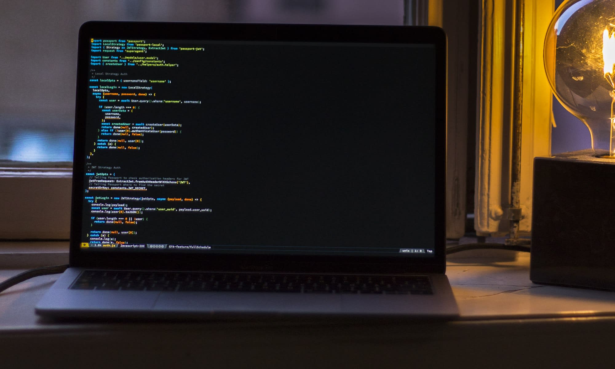 Computer sitting on home desk