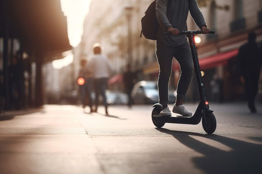 Person på elsparkesykkel