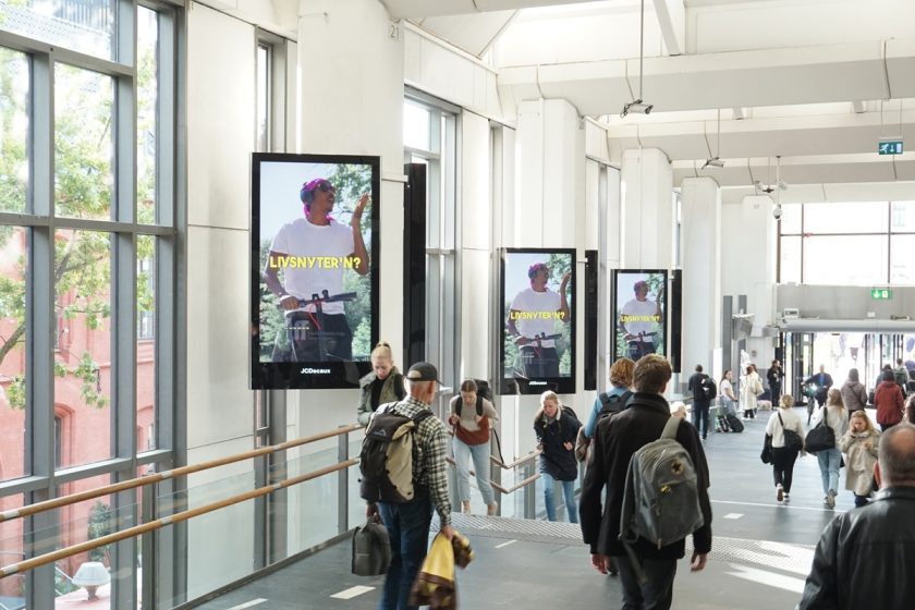 Kampanjen vist på boards