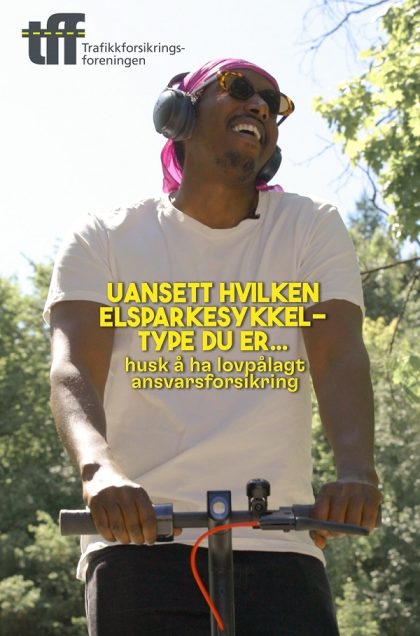 Mann på elsparkesykkel