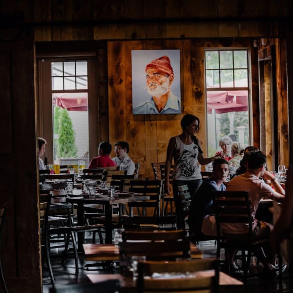 Fortina, Armonk: A waitress serving on the floor during lunch hours