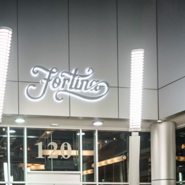 Fortina, Stamford: Exterior shot at night