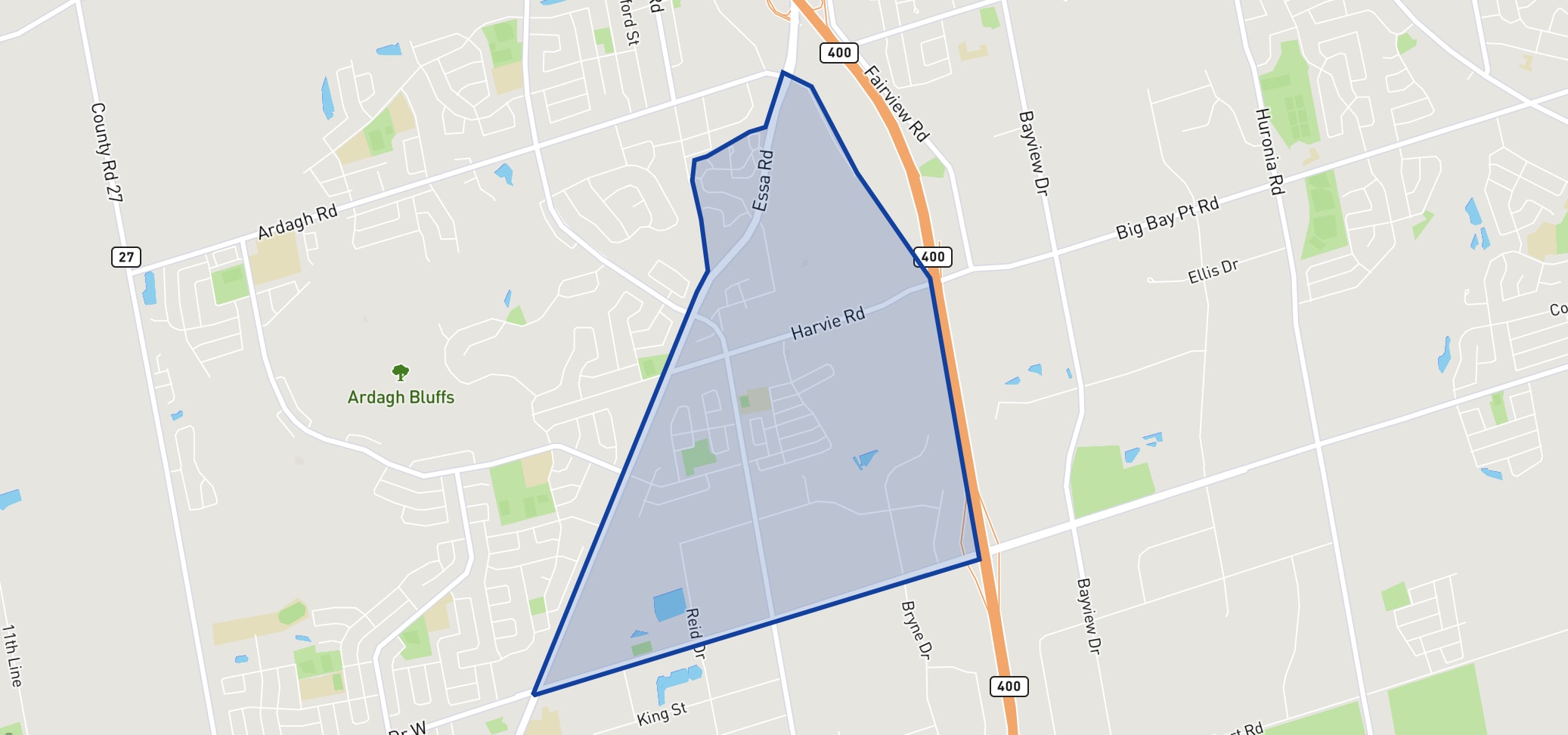 Trillium Woods Elementary School neighbourhood borders Trillium Woods Elementary School neighbourhood borders