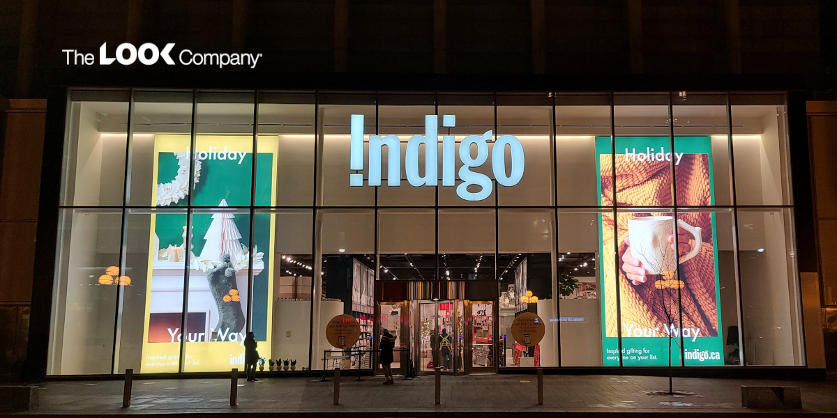 Indigo Large Lightbox window display