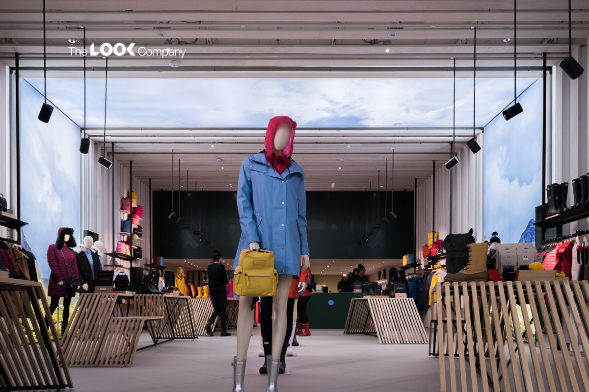 Hunter Boots Retail Environment with Lightboxes