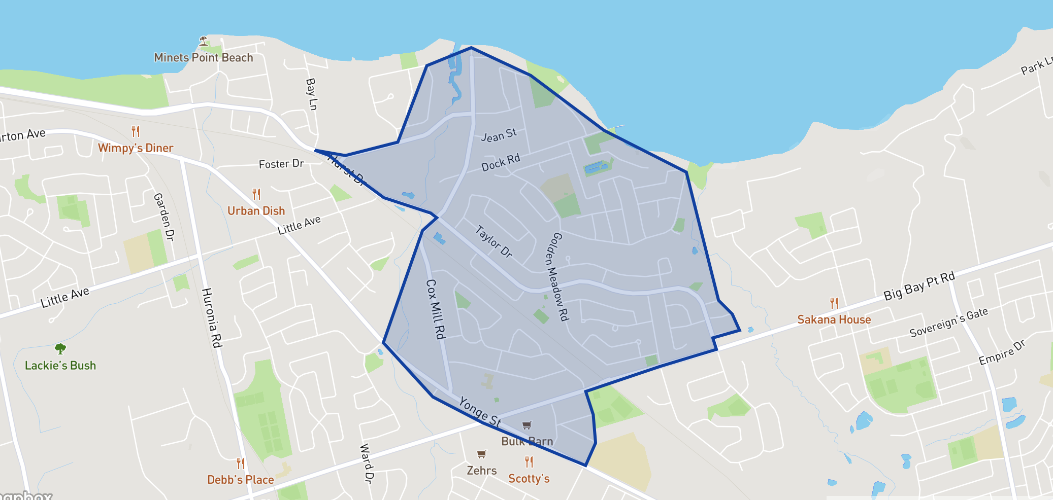 Algonquin Ridge Elementary School neighbourhood borders Algonquin Ridge Elementary School neighbourhood borders