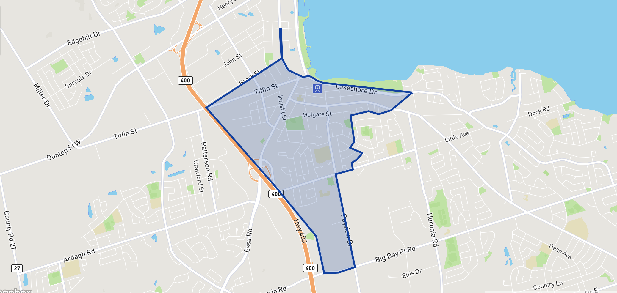 Allandale Heights Public School neighbourhood borders Allandale Heights Public School neighbourhood borders