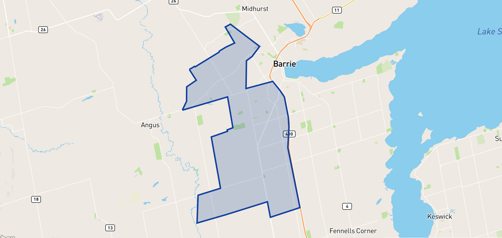 Bear Creek Secondary School neighbourhood borders Bear Creek Secondary School neighbourhood borders