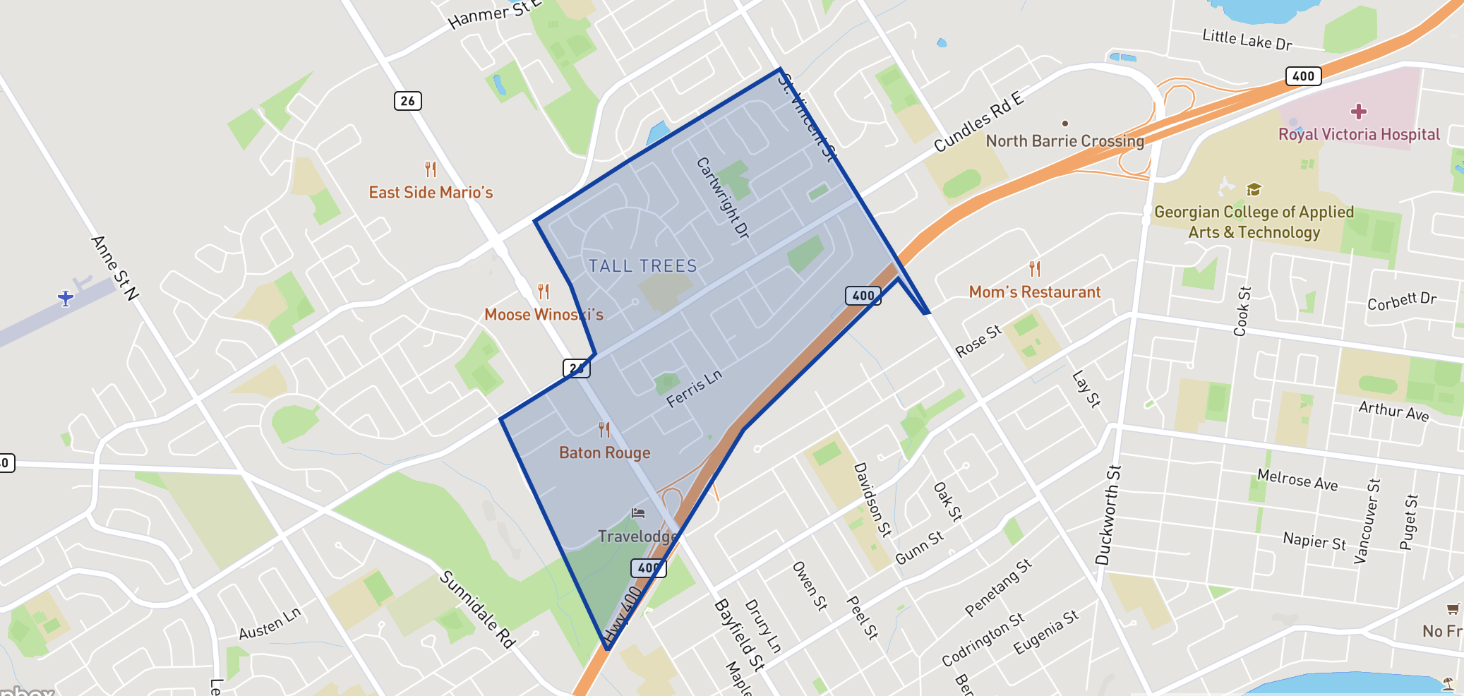Cundles Heights Public School neighbourhood borders Cundles Heights Public School neighbourhood borders