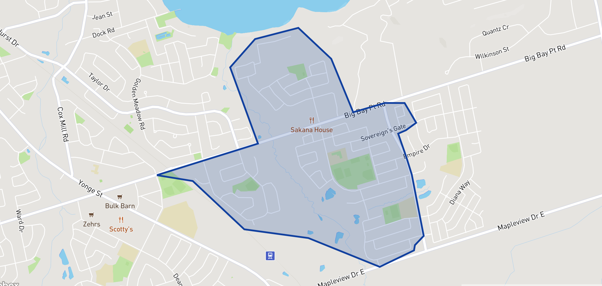Hewitt's Creek Public School neighbourhood borders Hewitt's Creek Public School neighbourhood borders