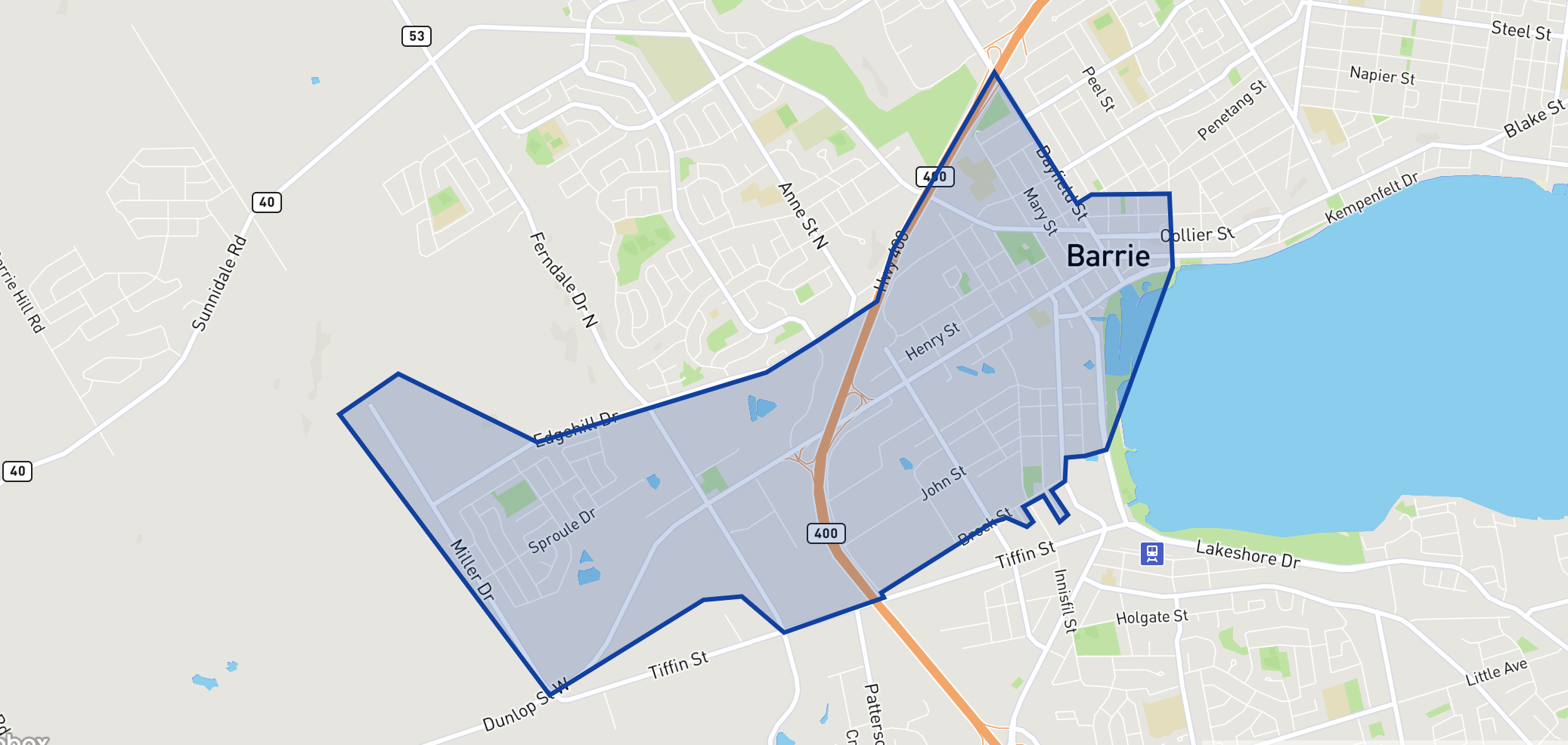 Hillcrest Public School neighbourhood borders Hillcrest Public School neighbourhood borders