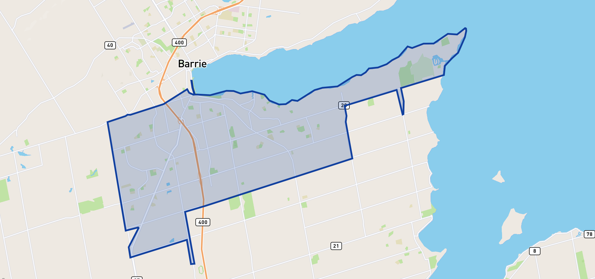 Innisdale Secondary School neighbourhood borders Innisdale Secondary School neighbourhood borders
