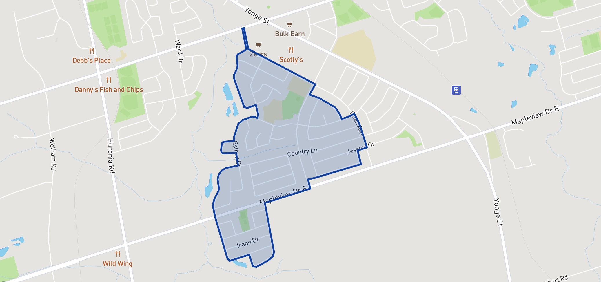 Mapleview Heights Elementary School neighbourhood borders Mapleview Heights Elementary School neighbourhood borders