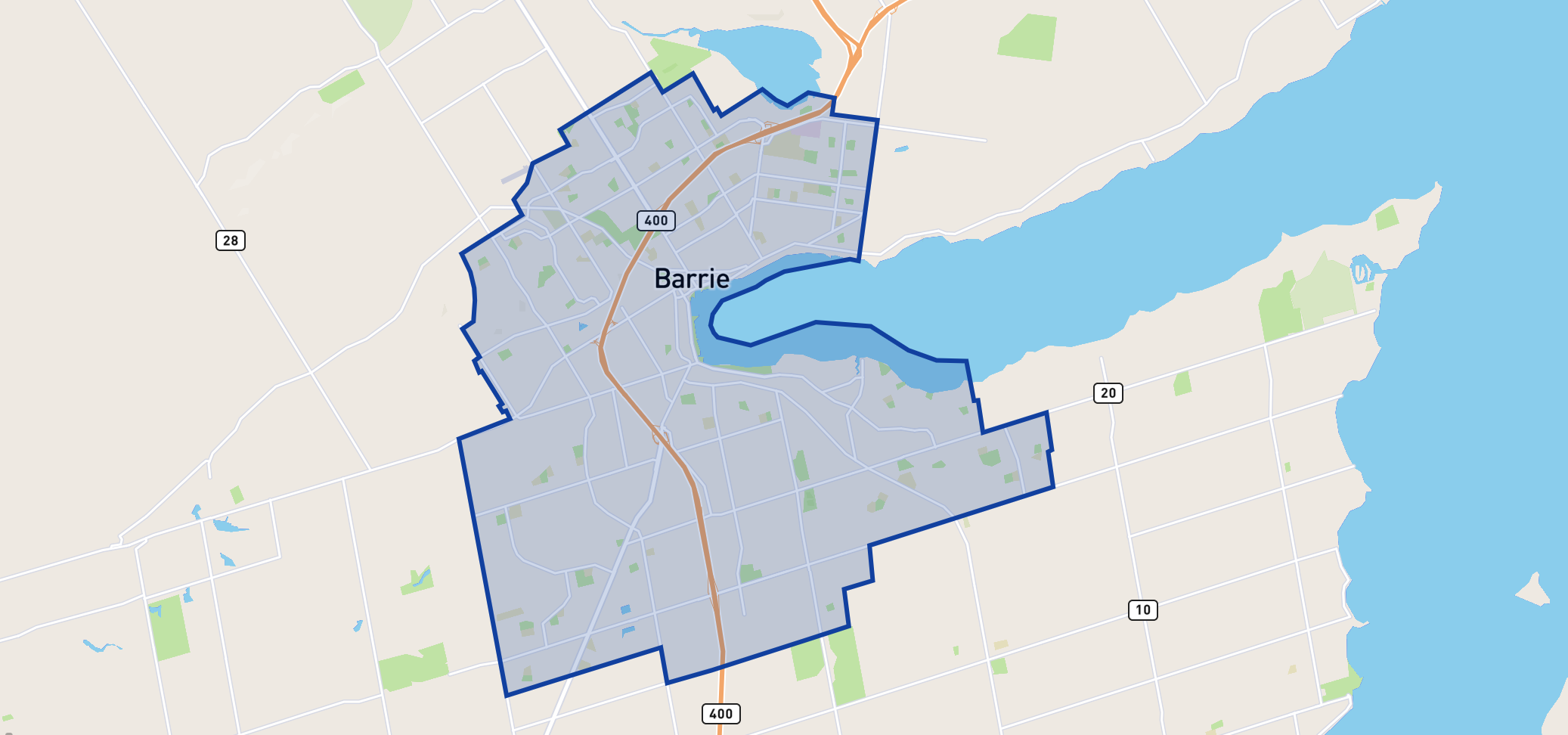 Simcoe Shores Alternative Secondary School neighbourhood borders Simcoe Shores Alternative Secondary School neighbourhood borders