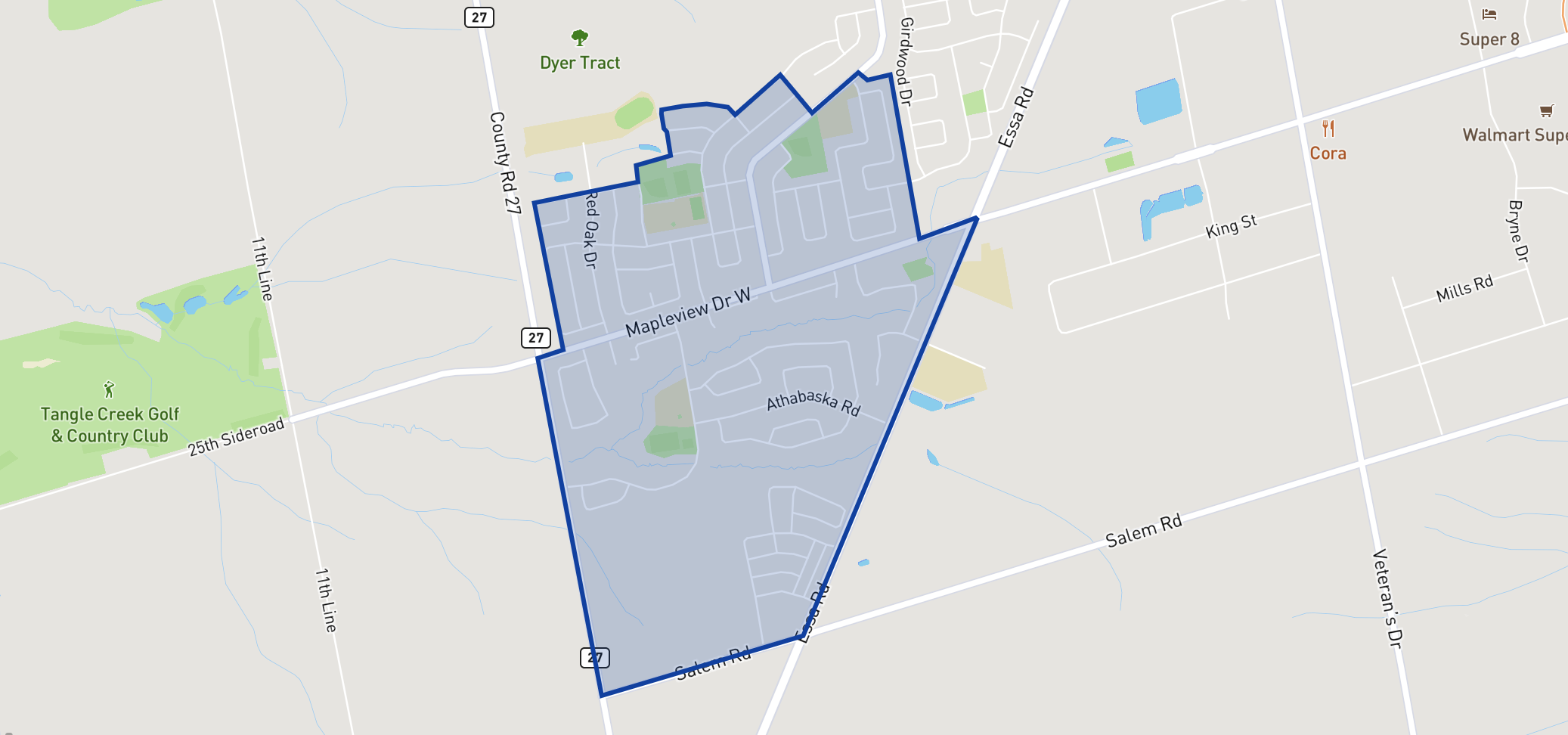 W.C. Little Elementary School neighbourhood borders W.C. Little Elementary School neighbourhood borders