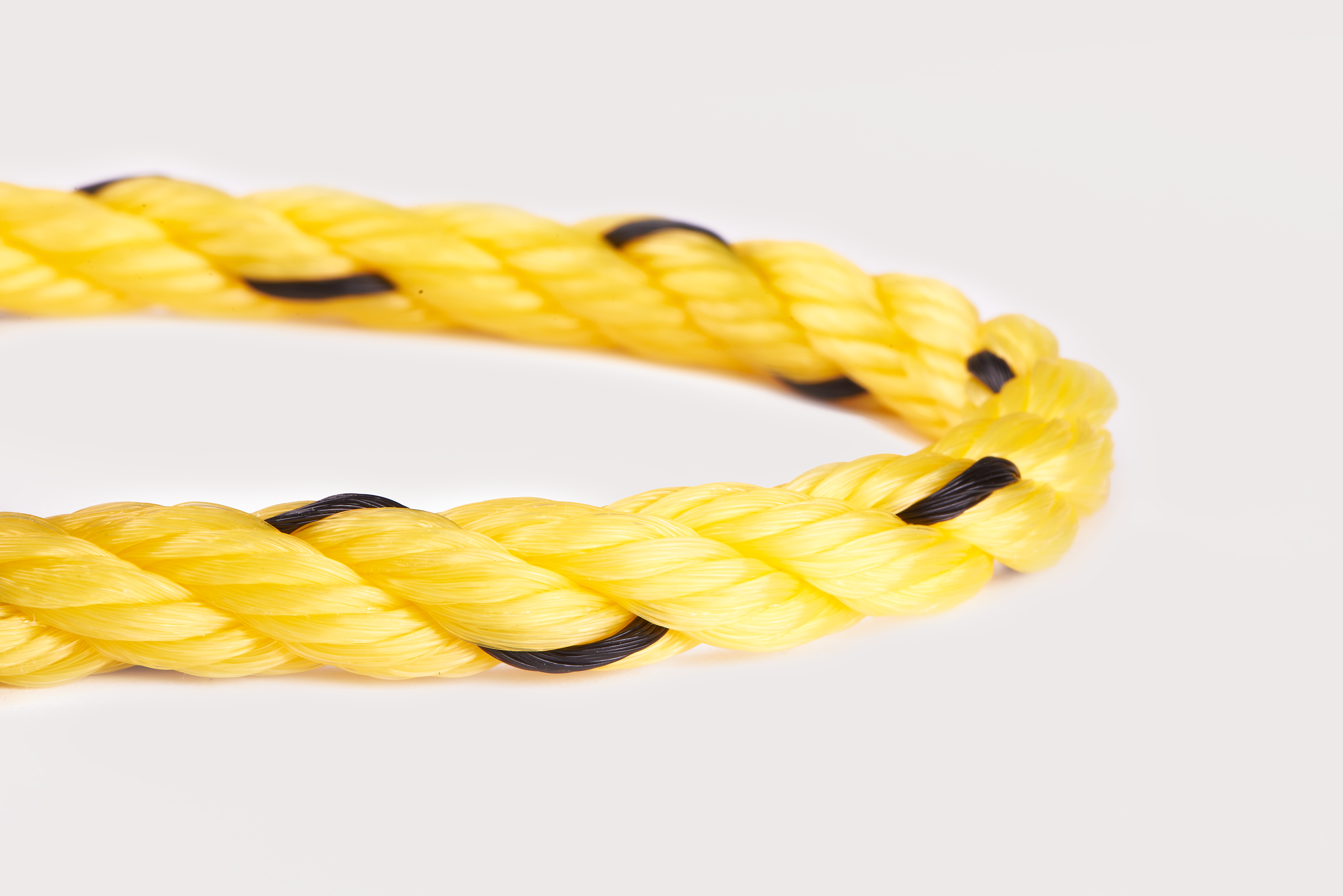 Orion- Cordage- 3-Strand Film PPR | Yellow w/ Blk Tracer | Curved