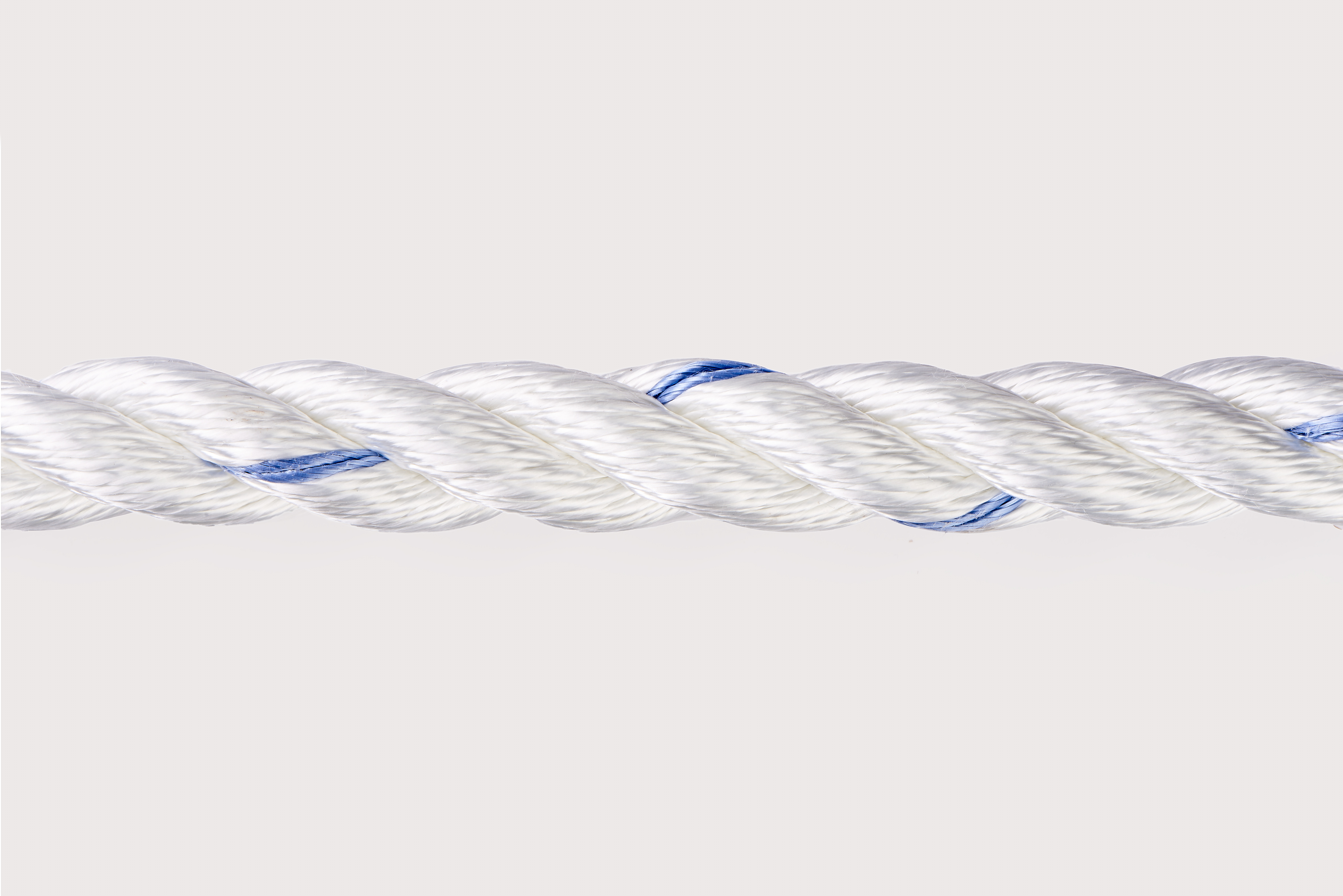 Orion- Cordage- 3-Strand Starline w/ Blue Tracer | Straight Orion- Cordage- 3-Strand Starline w/ Blue Tracer | Straight