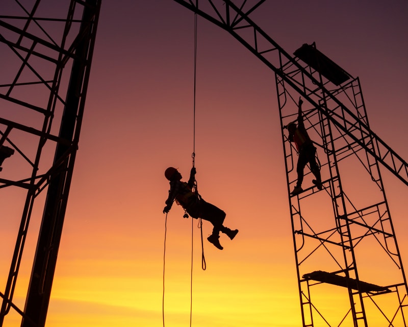 Industrial rope usage example Industrial rope usage example