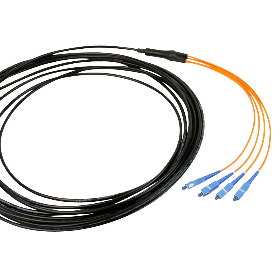 4-fibre tactical cable, 62.5/125, ST-ST