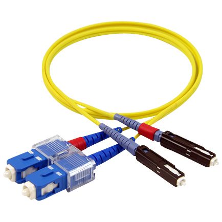 Duplex patch cord, SC/PC-MU/PC, 9/OS2/2000, yellow