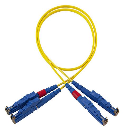 Duplex patch cord, E2000/PC-E2000/PC, 9/OS2/2000, yellow
