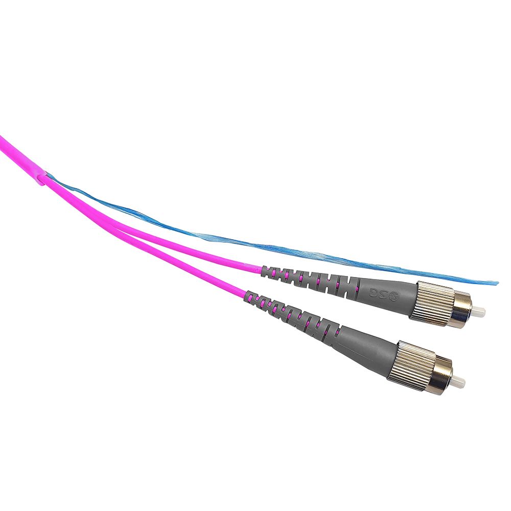 Duplex patch cord, Break-out, FC-FC, 50/OM4/3x5, purple