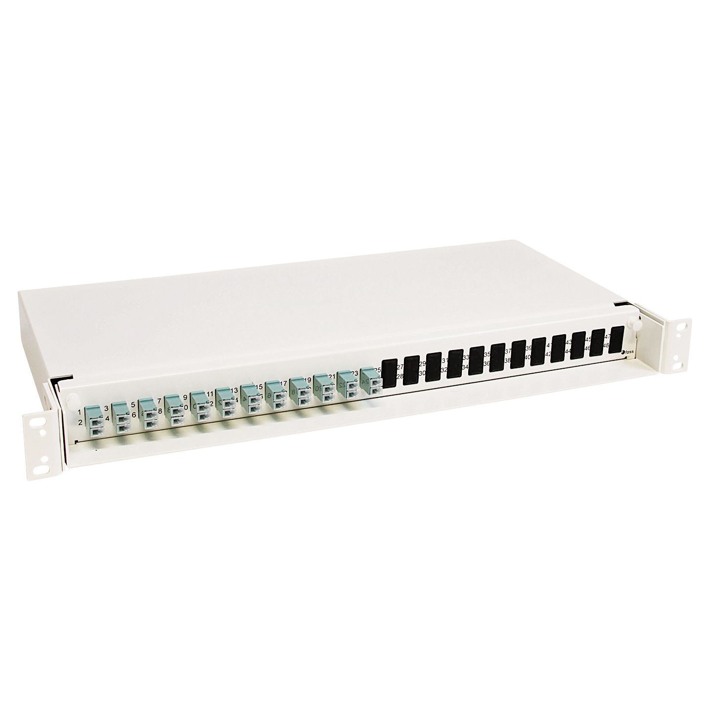 24 fiber MPO to LC Breakout Fiber Patch Panel, OM3, A2