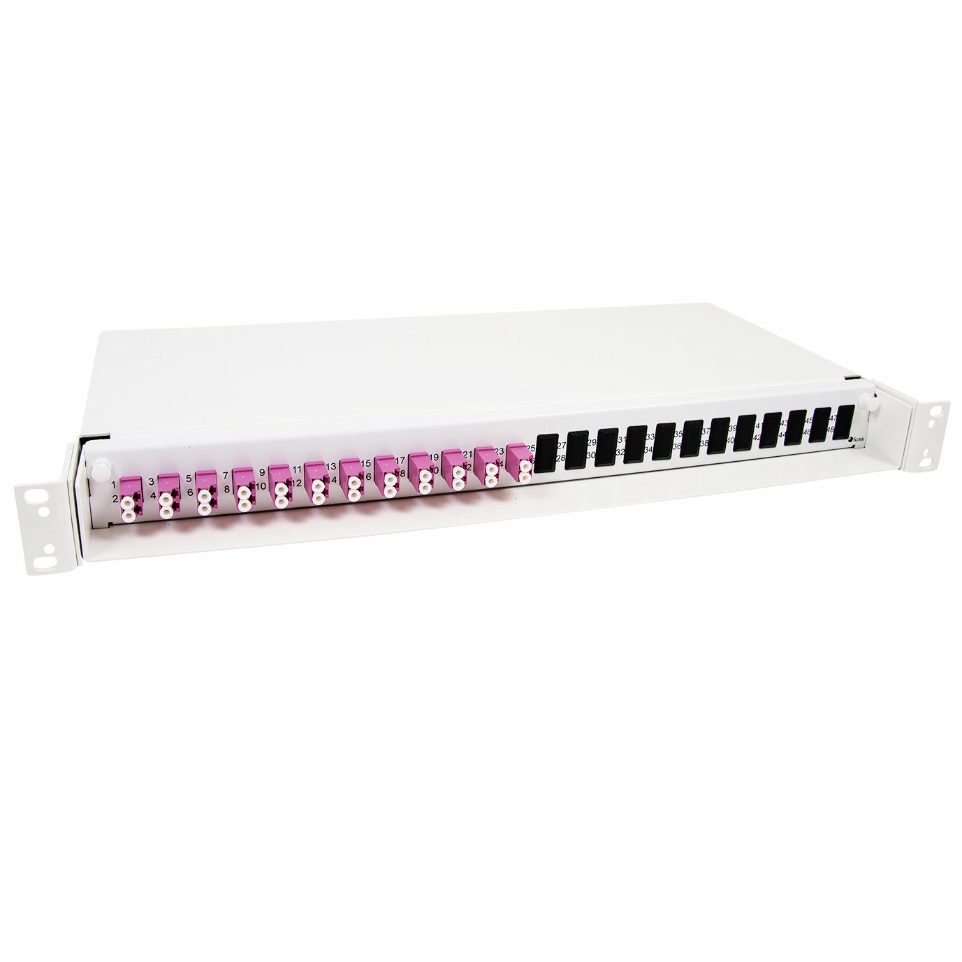 24 fiber MPO to LC Breakout Fiber Patch Panel, OM4, B1