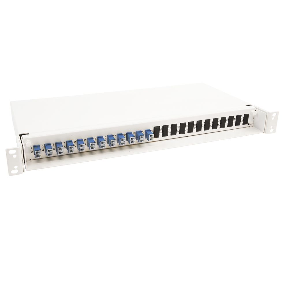 24 fiber MPO to LC/PC Breakout Fiber Patch Panel, OS2, B2