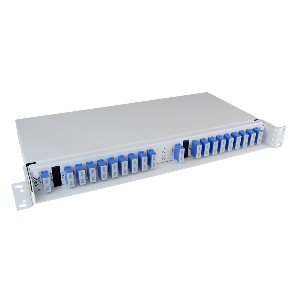 2x 8+1 channel CWDM, Fiber optic patch pane, SC/PC