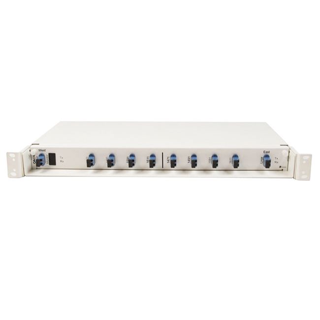 Add/Drop node, Fiber optic patch pane 1U,  1311, 1331, 1351 and 1371 nm, LC/PC, connected