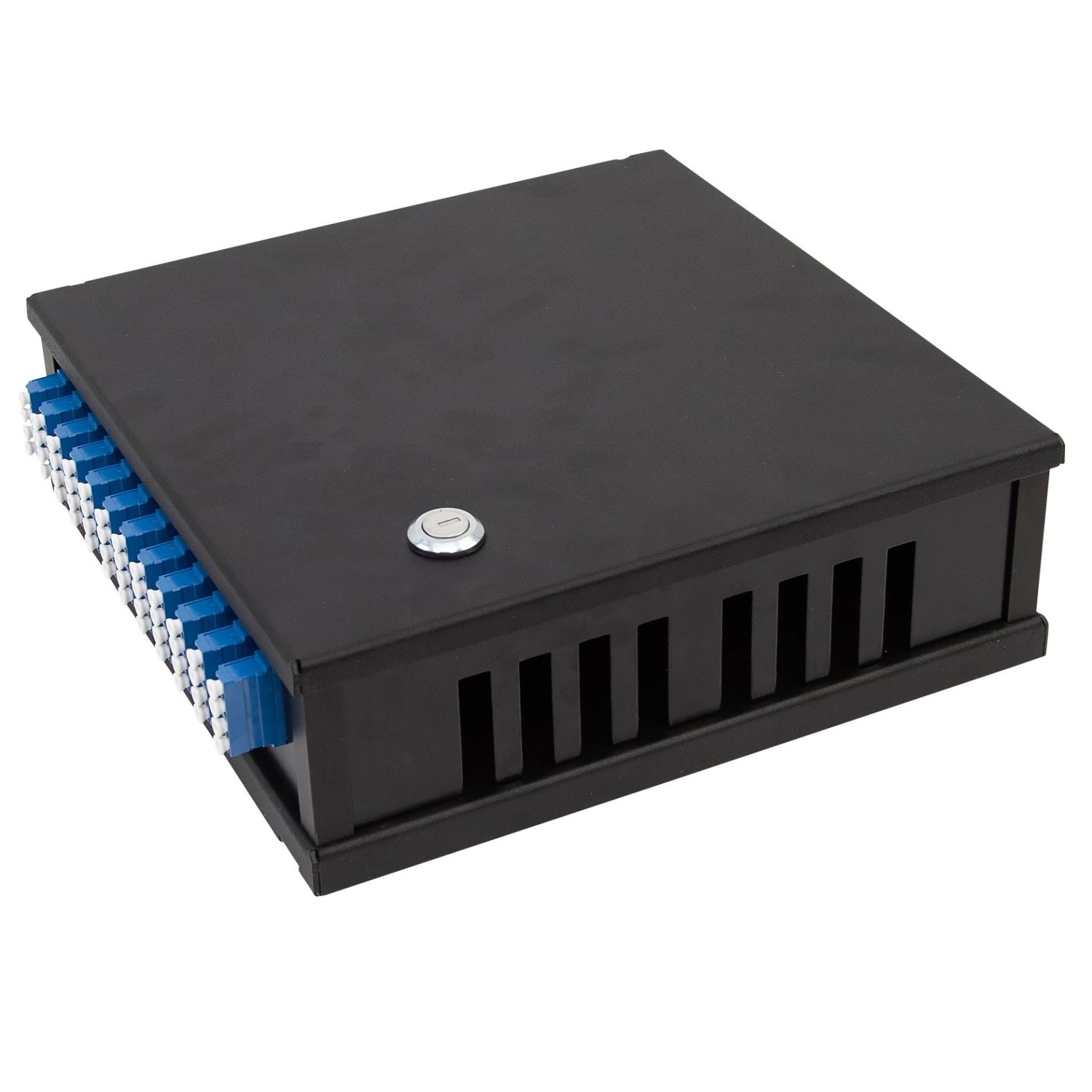 Wall box Flexi 12 Black, LC/PC, Adapter, 9/OS2