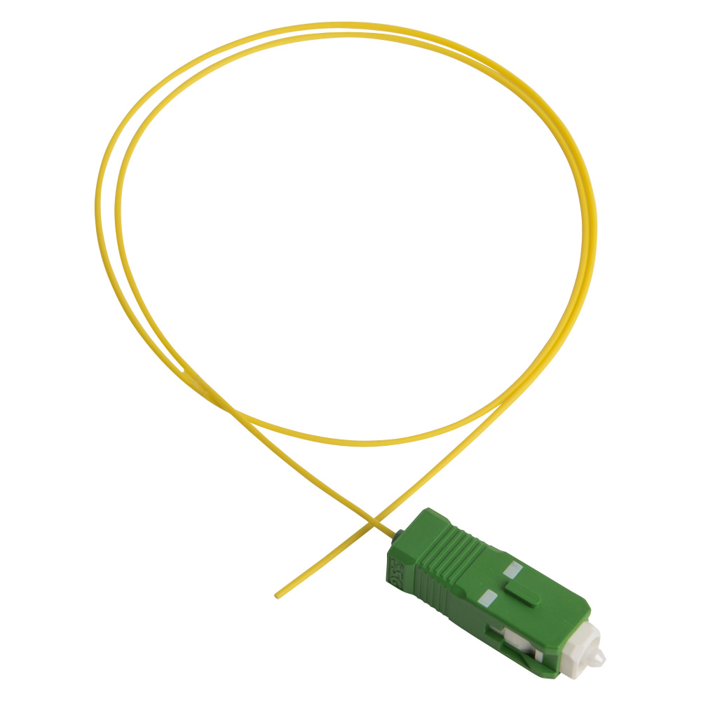 SC/APC, Fiber optic Pigtail, 9/OS2/900, 1.5 m, yellow