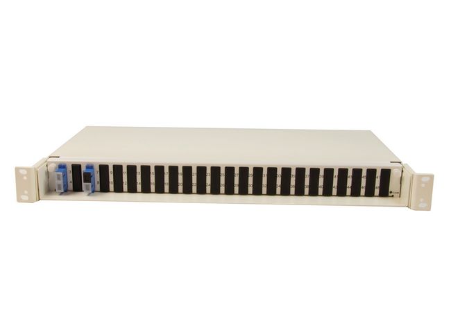 2x1:2 Fiber optic splitter in Patch Panel with SC/PC connectors