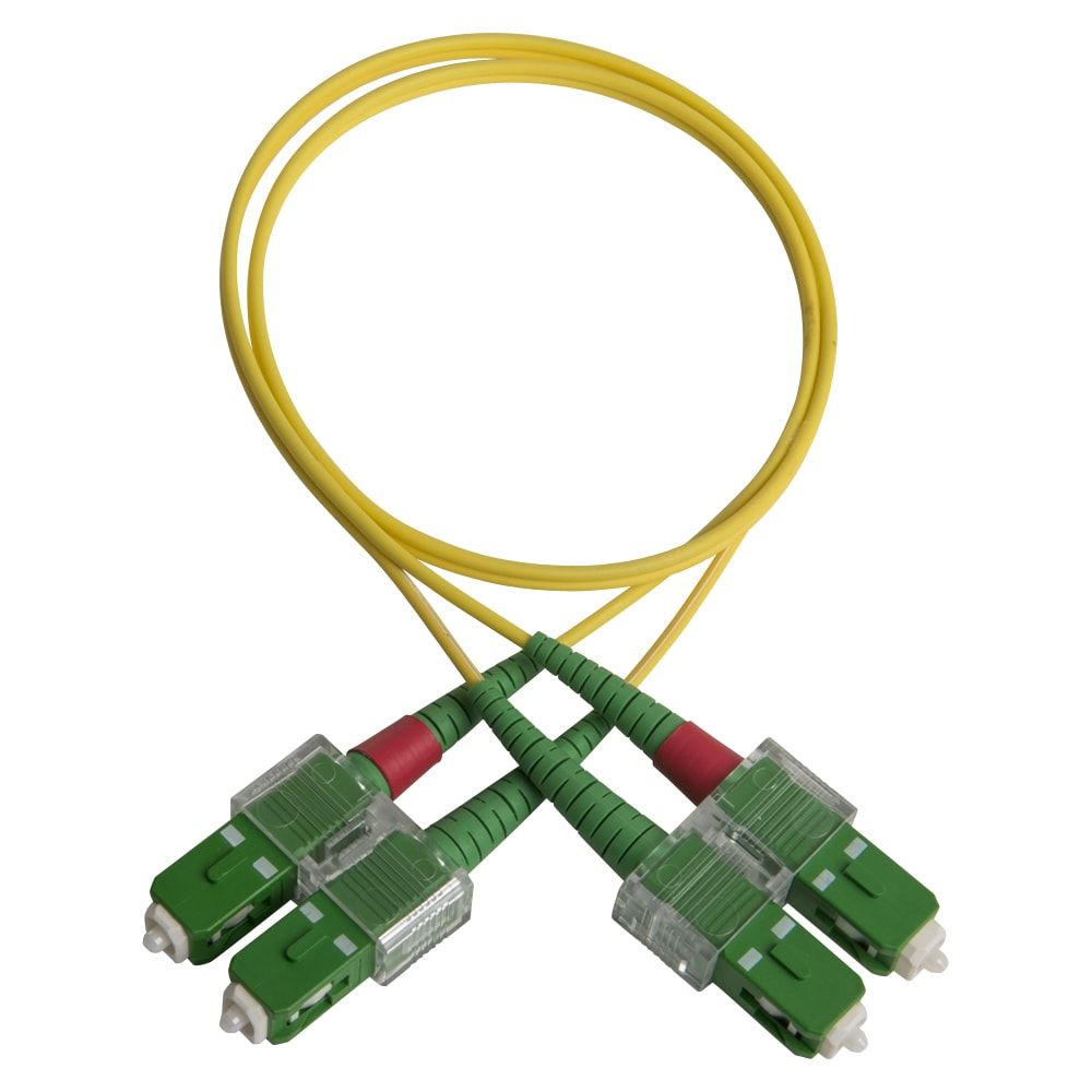 Duplex patch cord, SC/APC-SC/APC, 9/OS2/2000, yellow